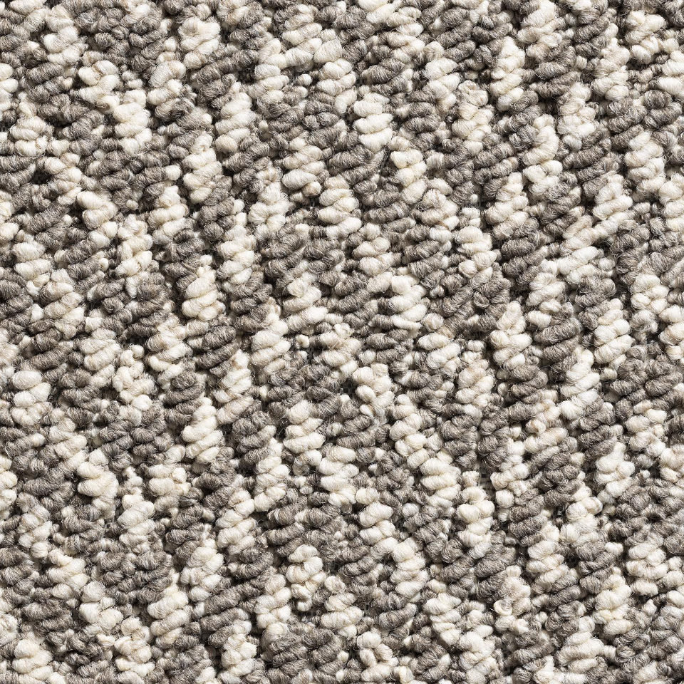 Chevron berber loop carpet in colour taupe